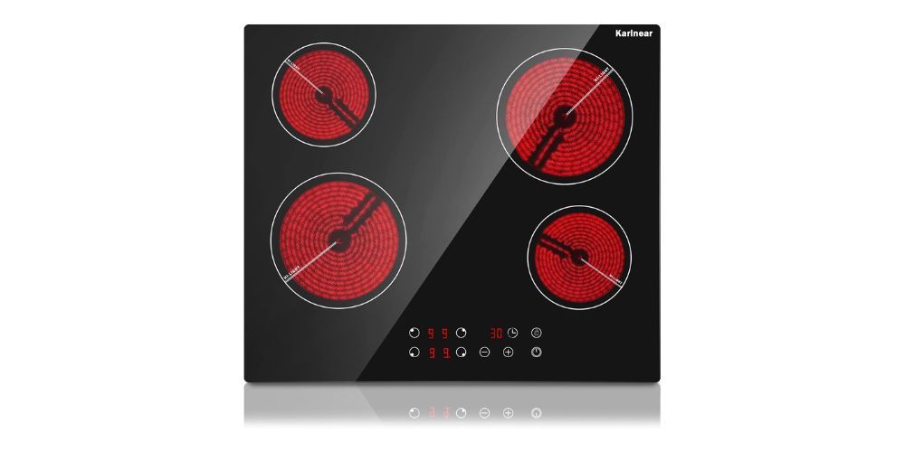 Karinear Drop-in 4 Burner Electric Cooktop