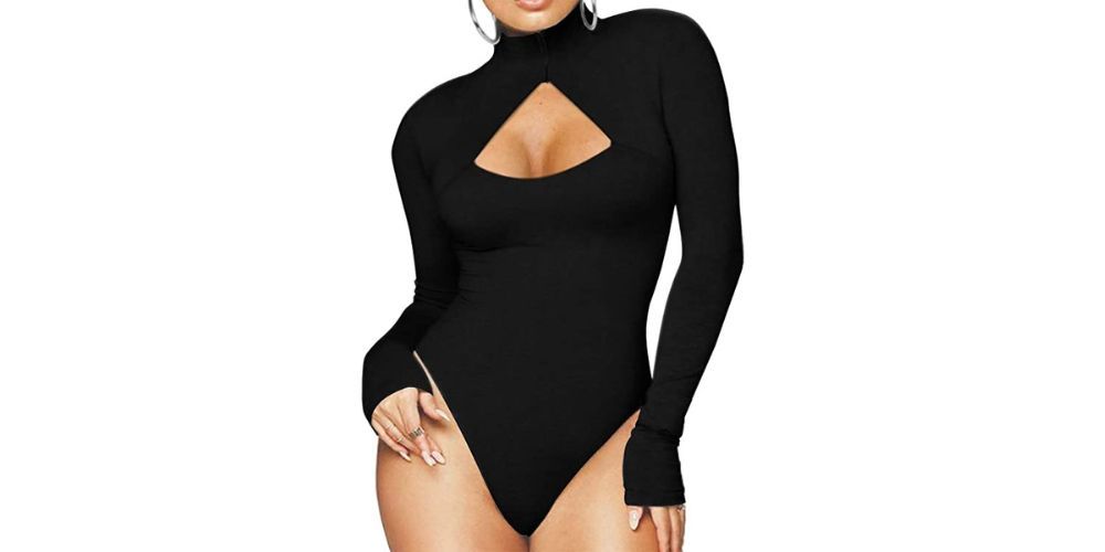 Black Turtleneck Bodysuit