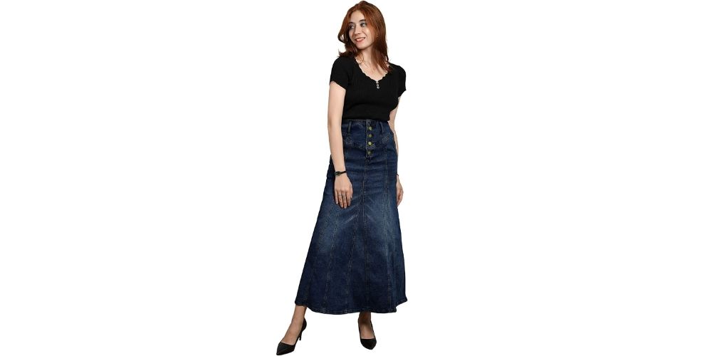 Flared Maxi Skirt