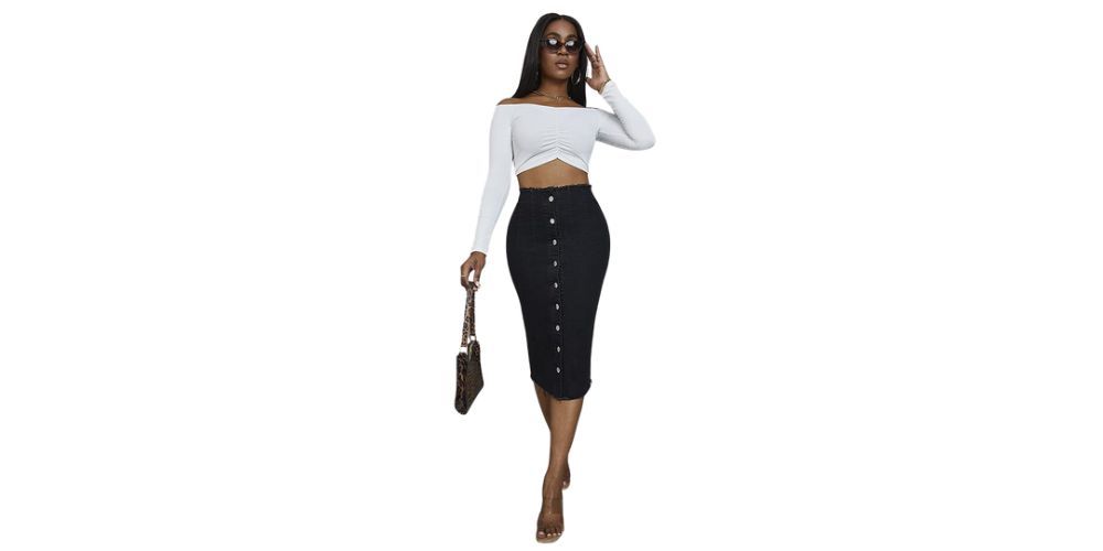 High-Waisted Pencil Skirt