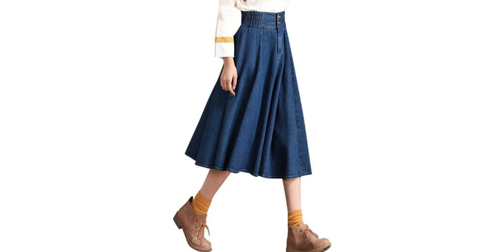 Vintage Style Midi Skirt