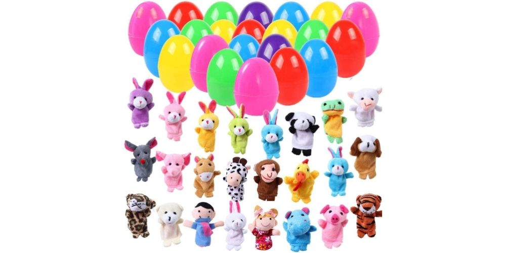 Easter Eggs Filled with Finger Puppets