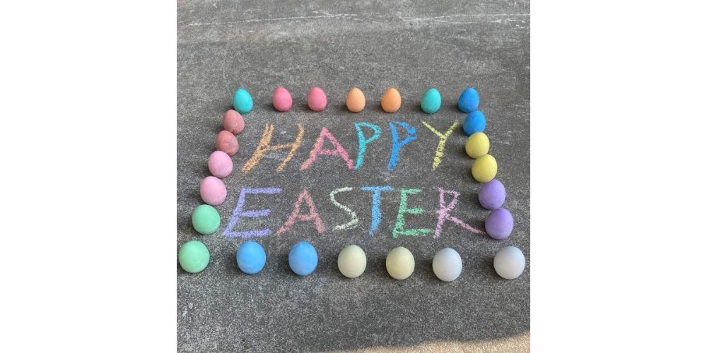 Egg-Shaped Sidewalk Chalk
