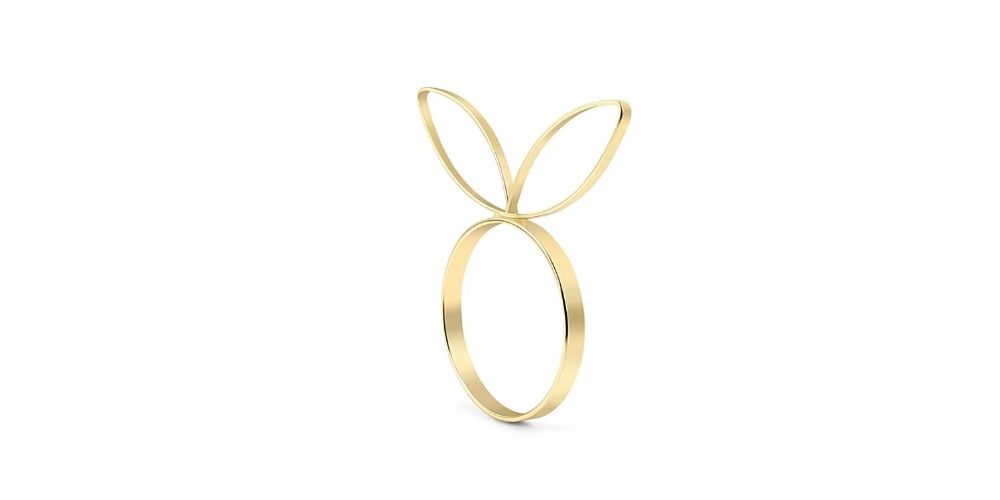 Gold Bunny Ear Napkin Rings