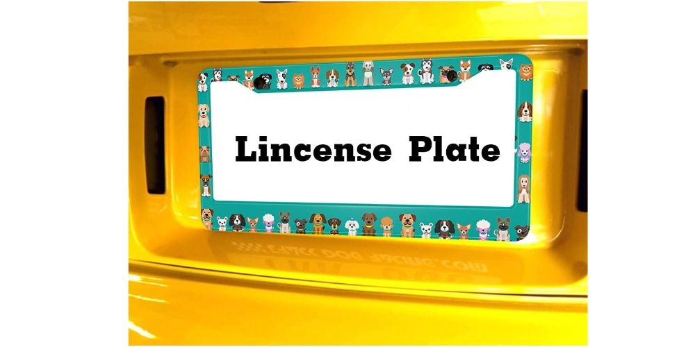 Dog Mom License Plate Frame