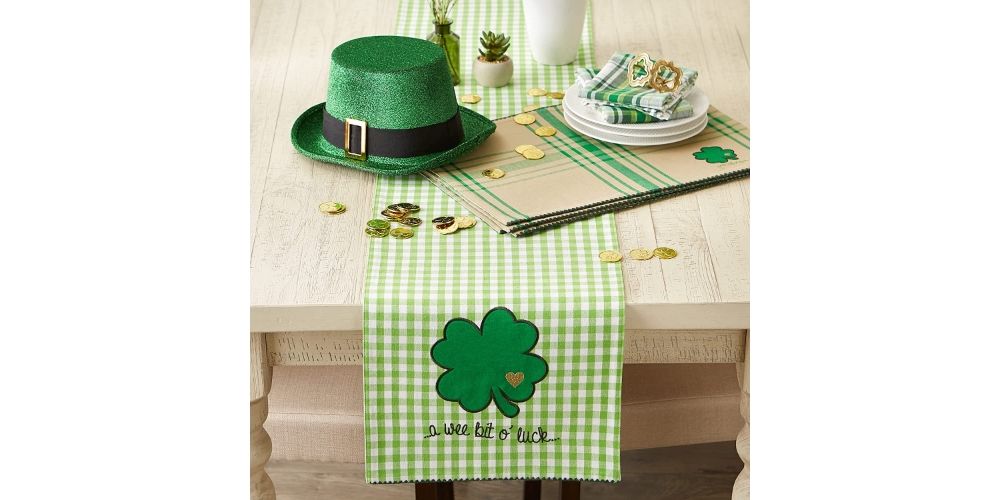 Green Plaid Table Runner