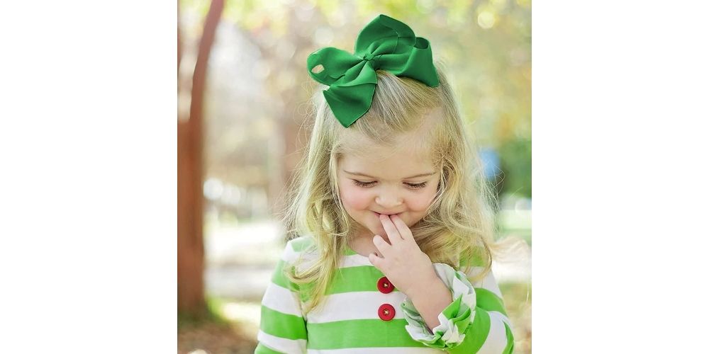 Green Bow Hair Tie