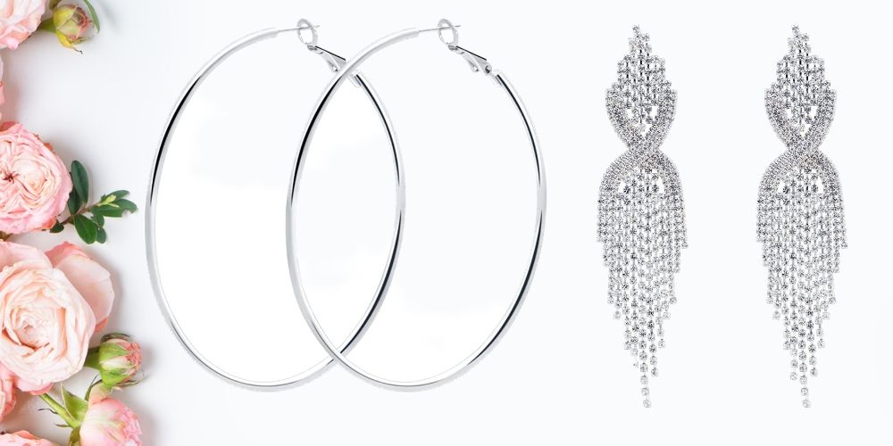 luxury silver earrings for women