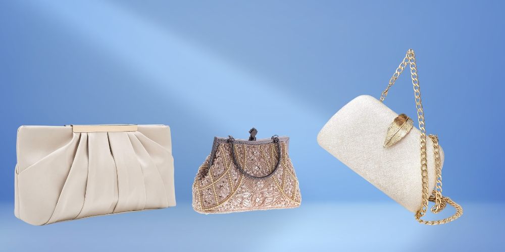 champagne evening bag