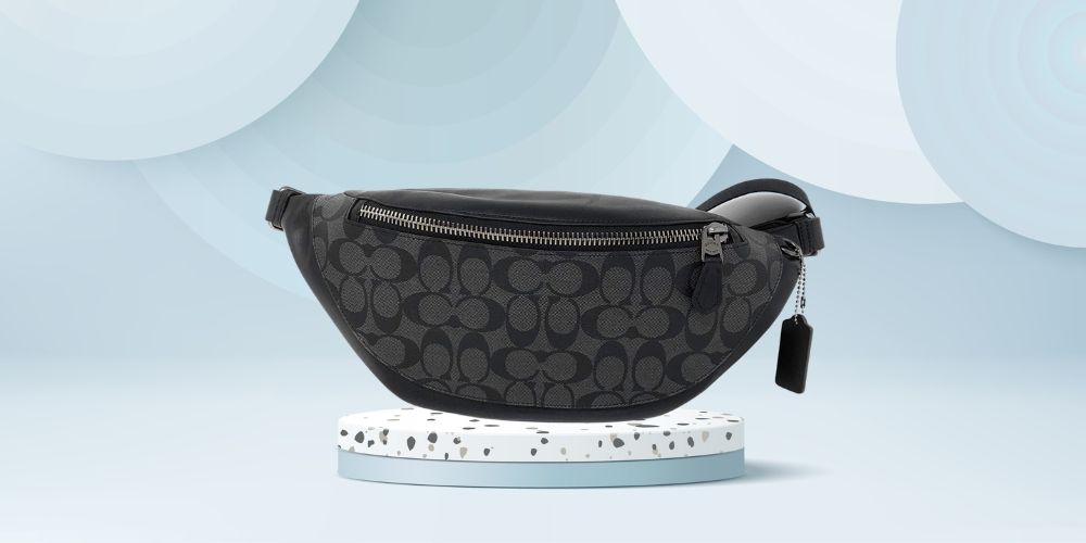 Coach black fanny pack