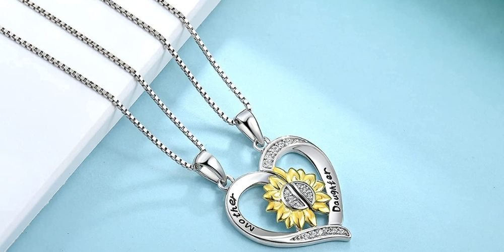 mother daughter necklace set 