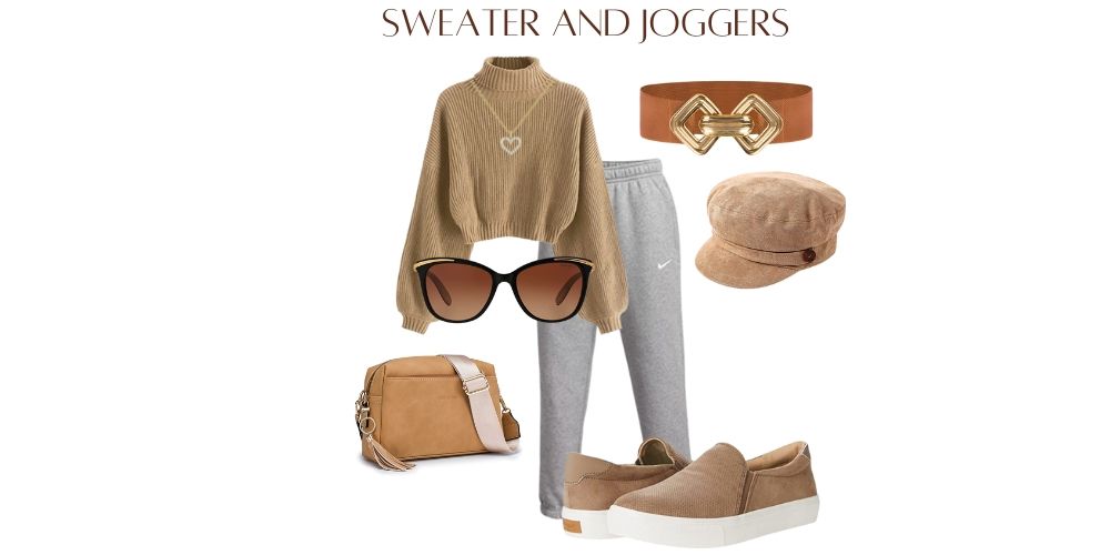 comfy long flight airport outfit