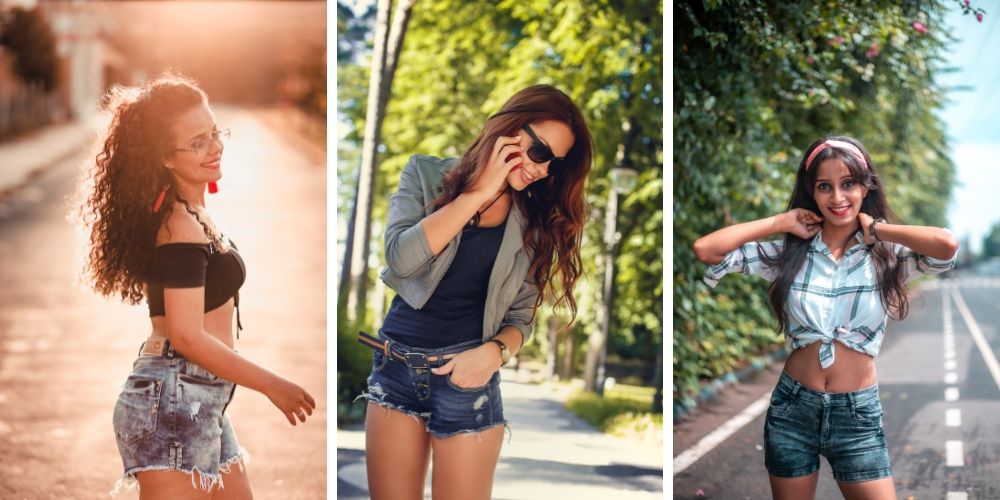 denim shorts winter outfits