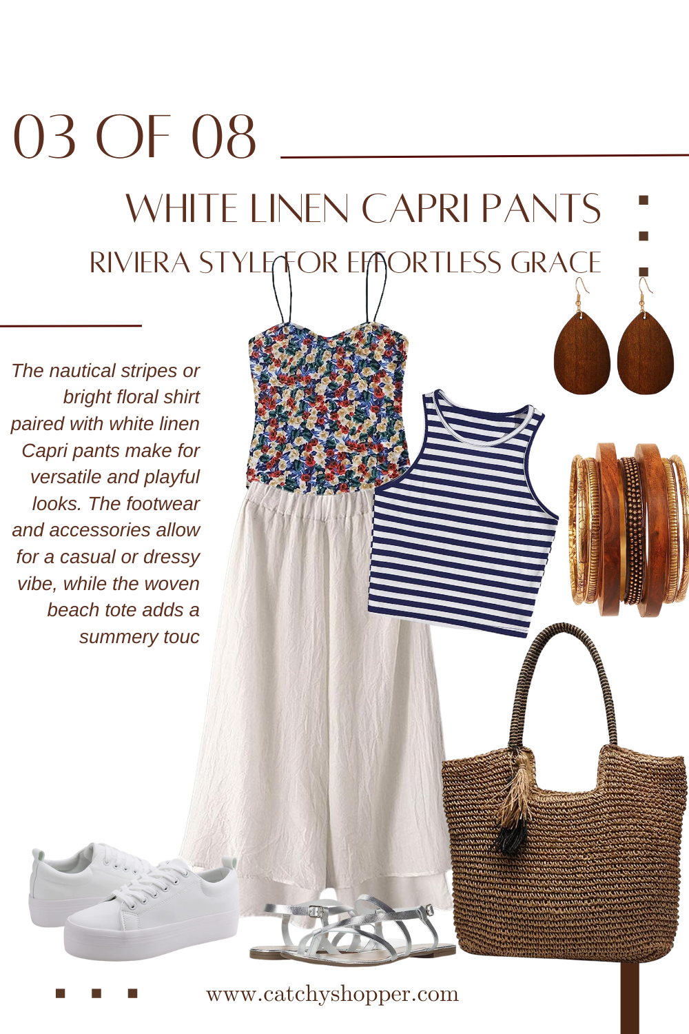 white linen pants and shirt