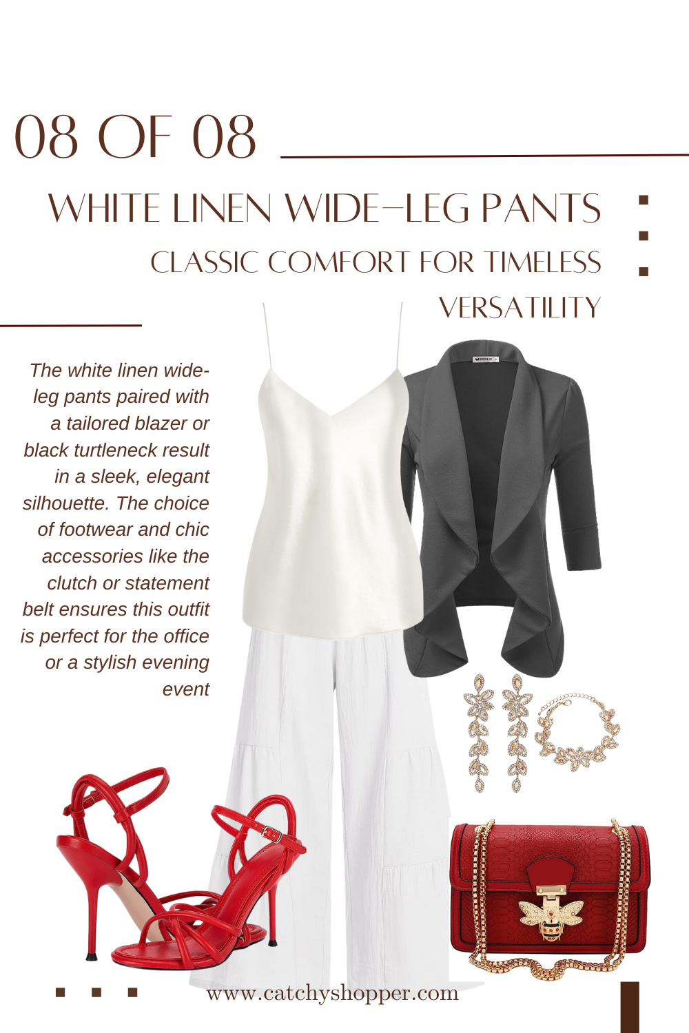 wide leg white linen pants