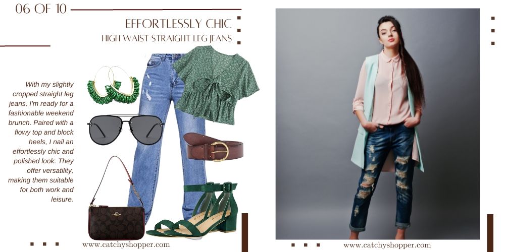 light denim high waisted jeans
