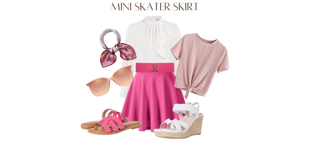 street style pleated mini skirt outfit