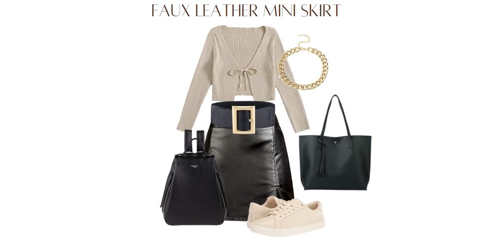 mini skirt outfits for winter