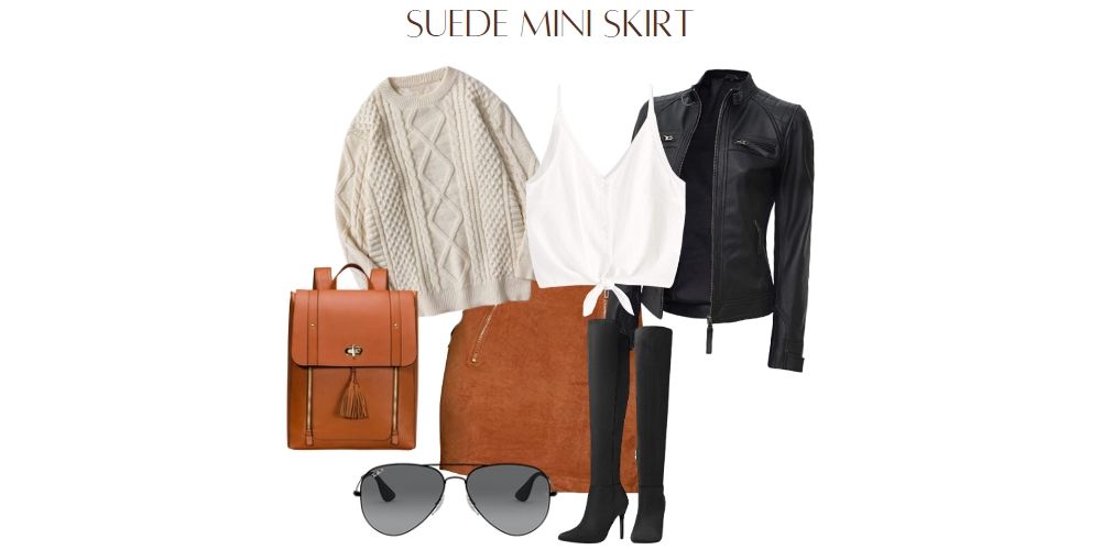 oversized sweater and mini skirt outfit