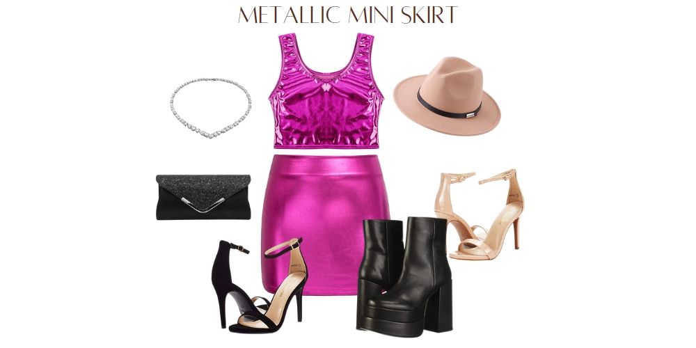 black mini skirt outfit ideas