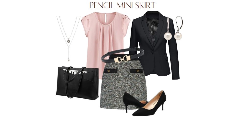 brown leather mini skirt outfit