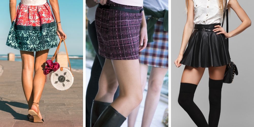 mini leather skirt outfit ideas