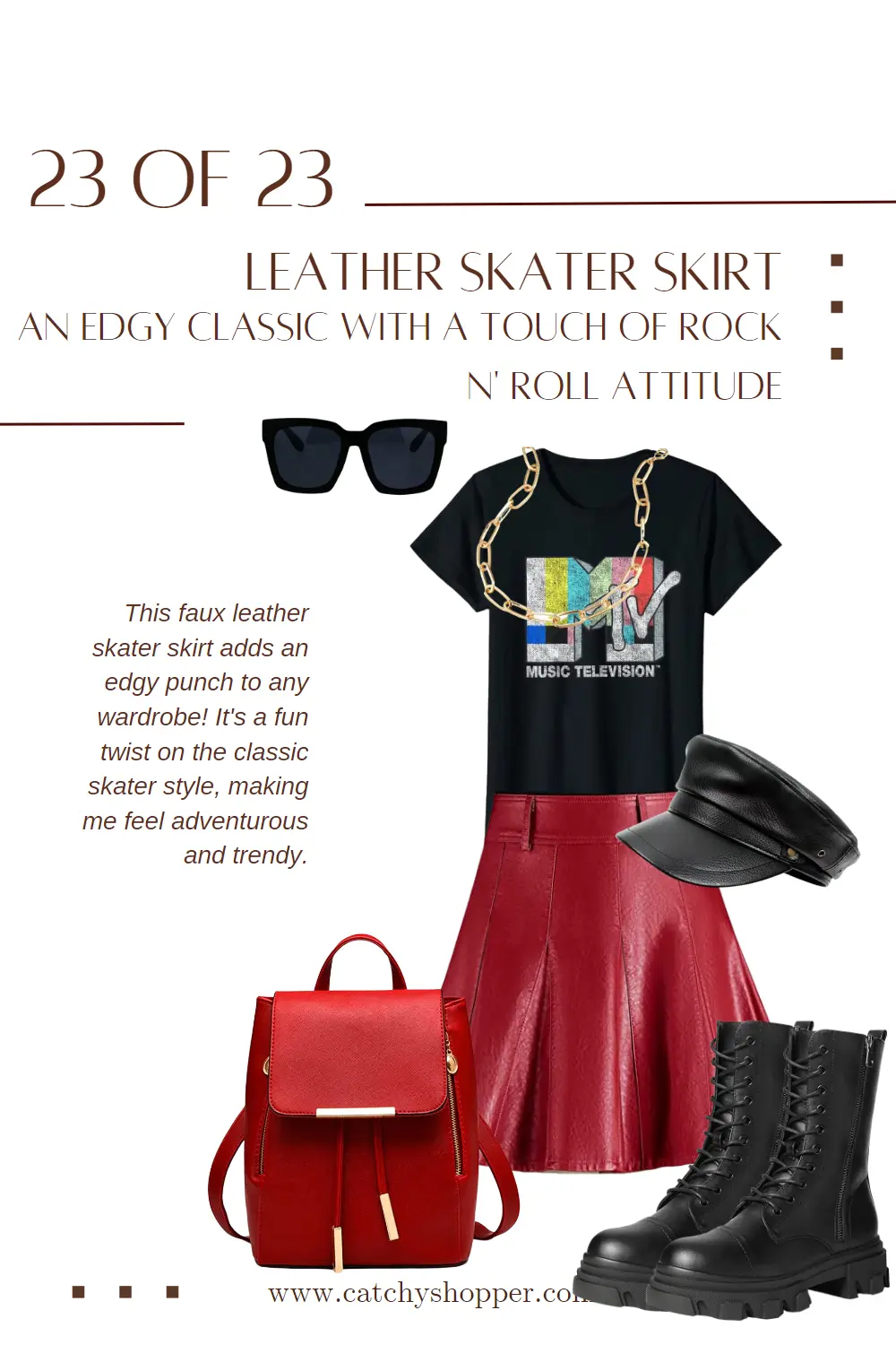 how to style black leather skirt