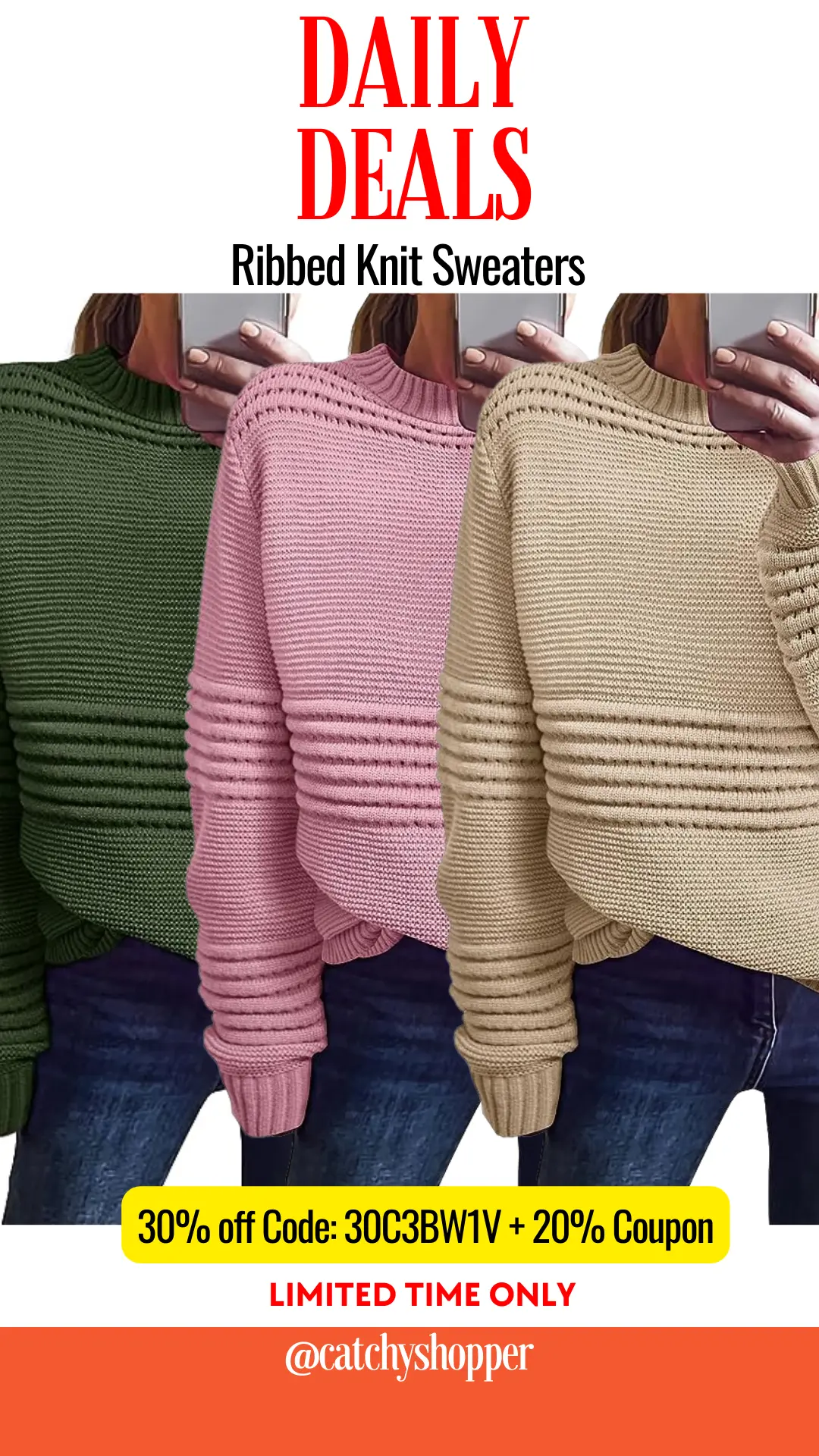 Ribbed Knit Sweaters