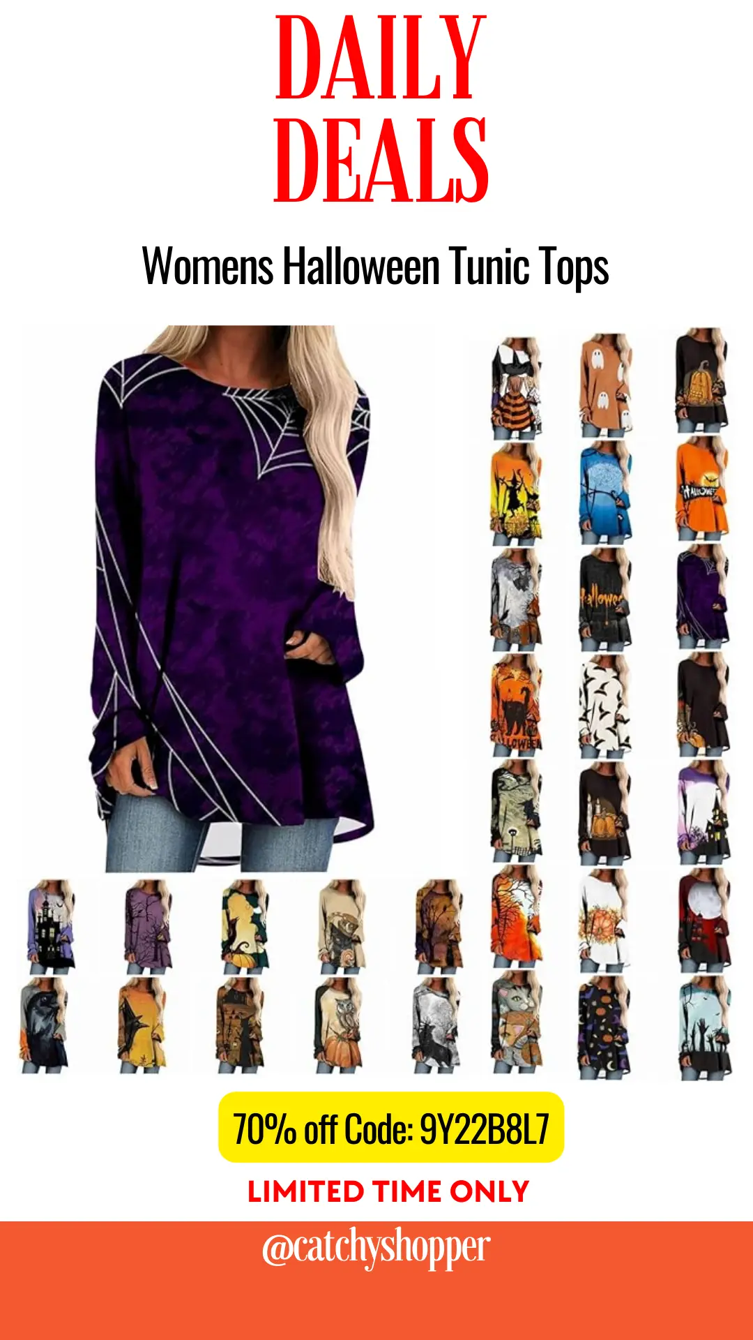 Womens Halloween Tunic Top