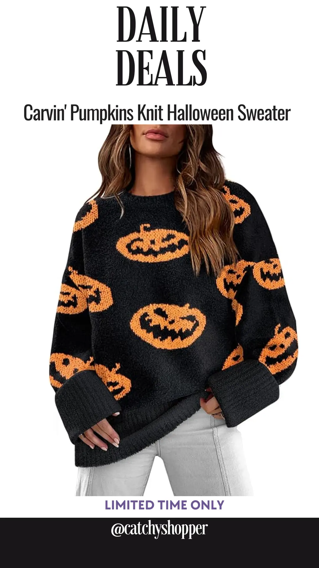 Carvin' Pumpkins Knit Halloween Sweater 