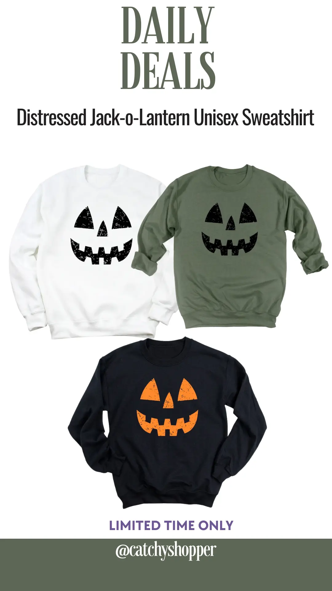 Distressed Jack-o-Lantern Unisex Sweatshirt