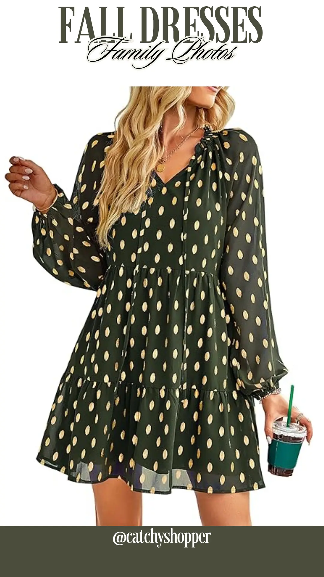 Polka Dot Tiered Tunic Dress