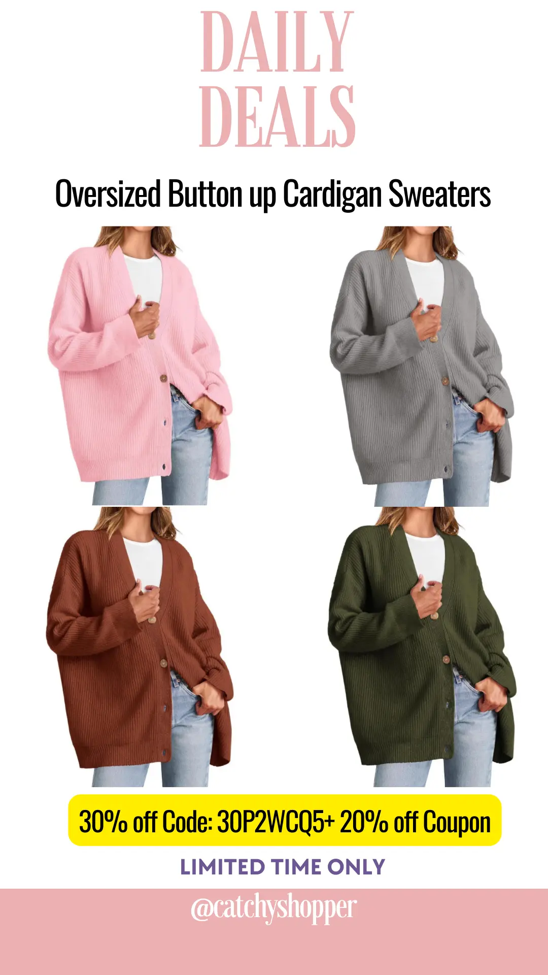 Oversized Button up Cardigan Sweaters
