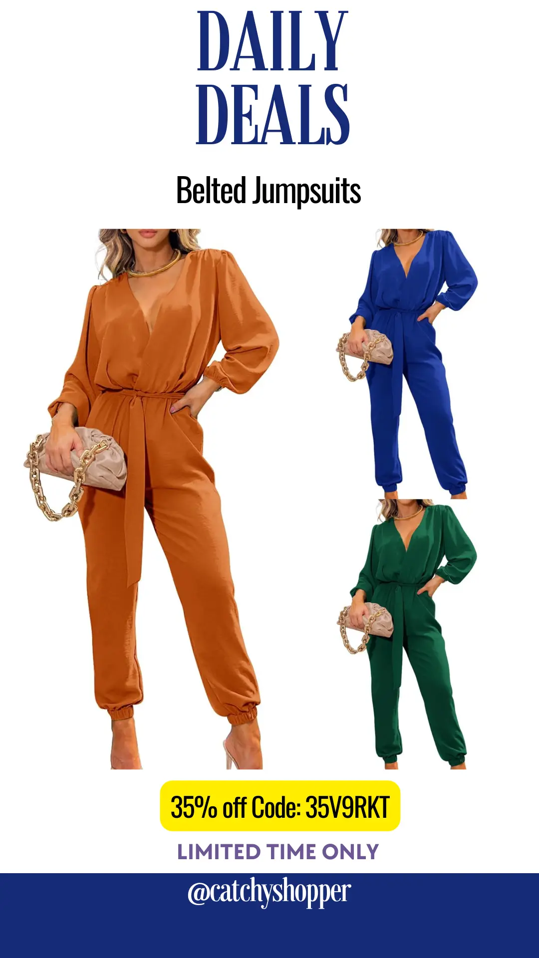 Belted Jumpsuits