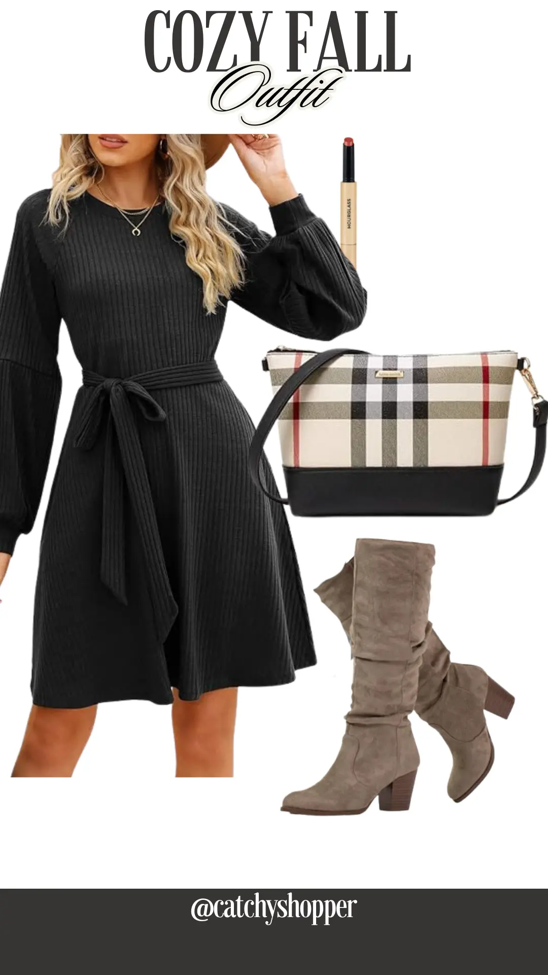 Black & Taupe Elegance Outfit 