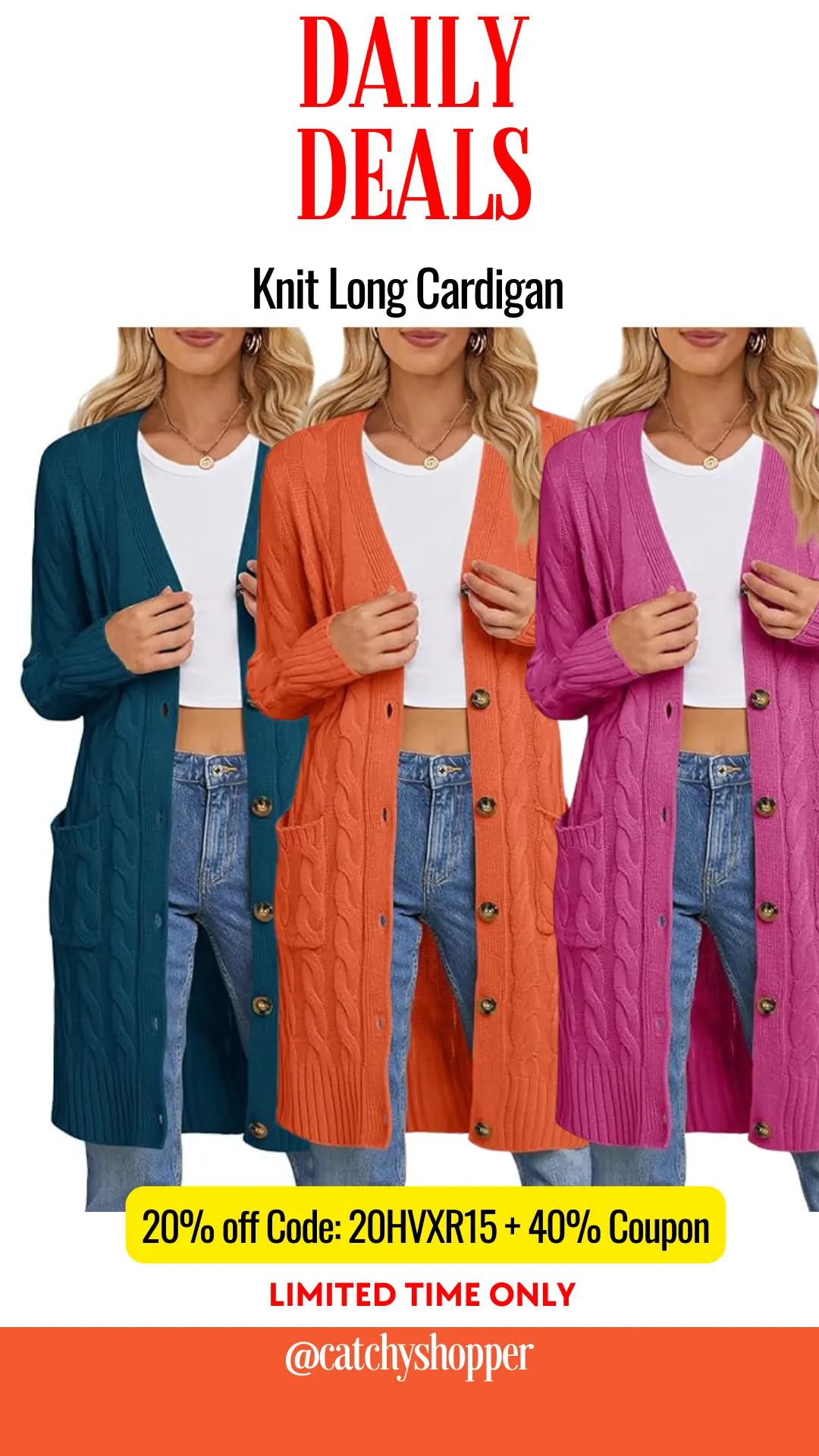 Knit Long Cardigan