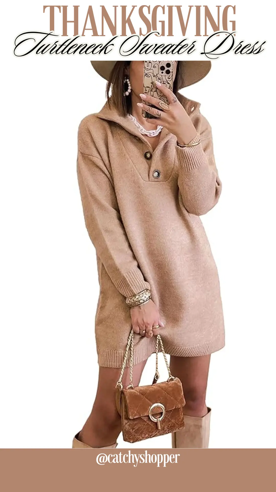 Turtleneck Sweater Dress