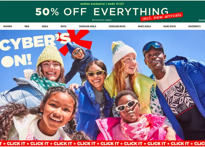 Old Navy Cyber Monday Deals