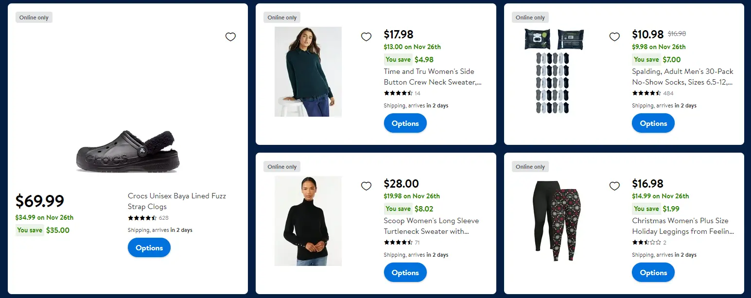 Walmart Apparel and Shoes Deals