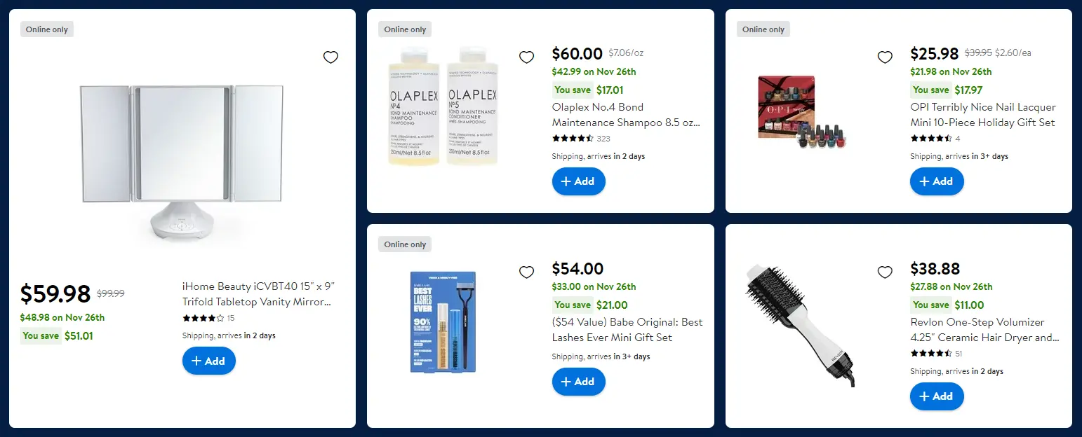 Walmart Beauty Deals