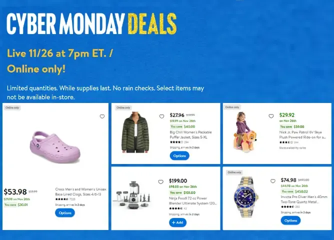 Walmart Cyber Monday Deals