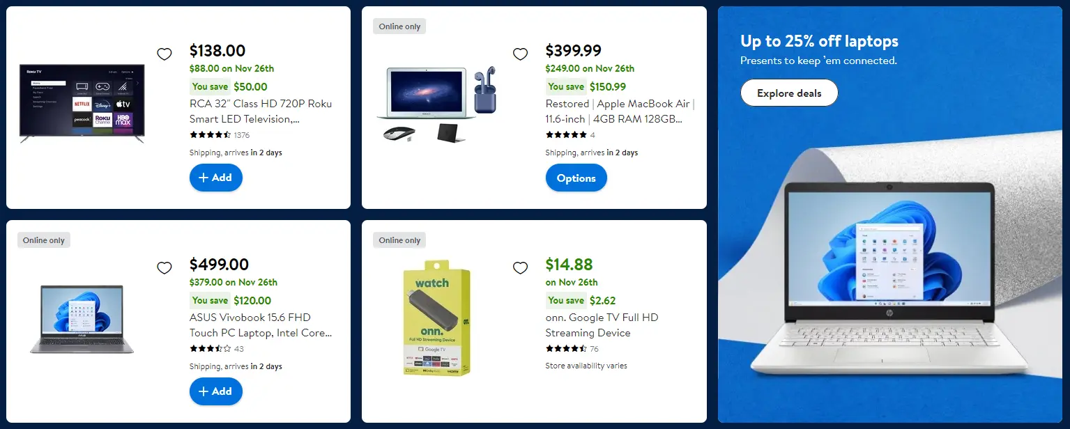 Walmart Electronics Deals