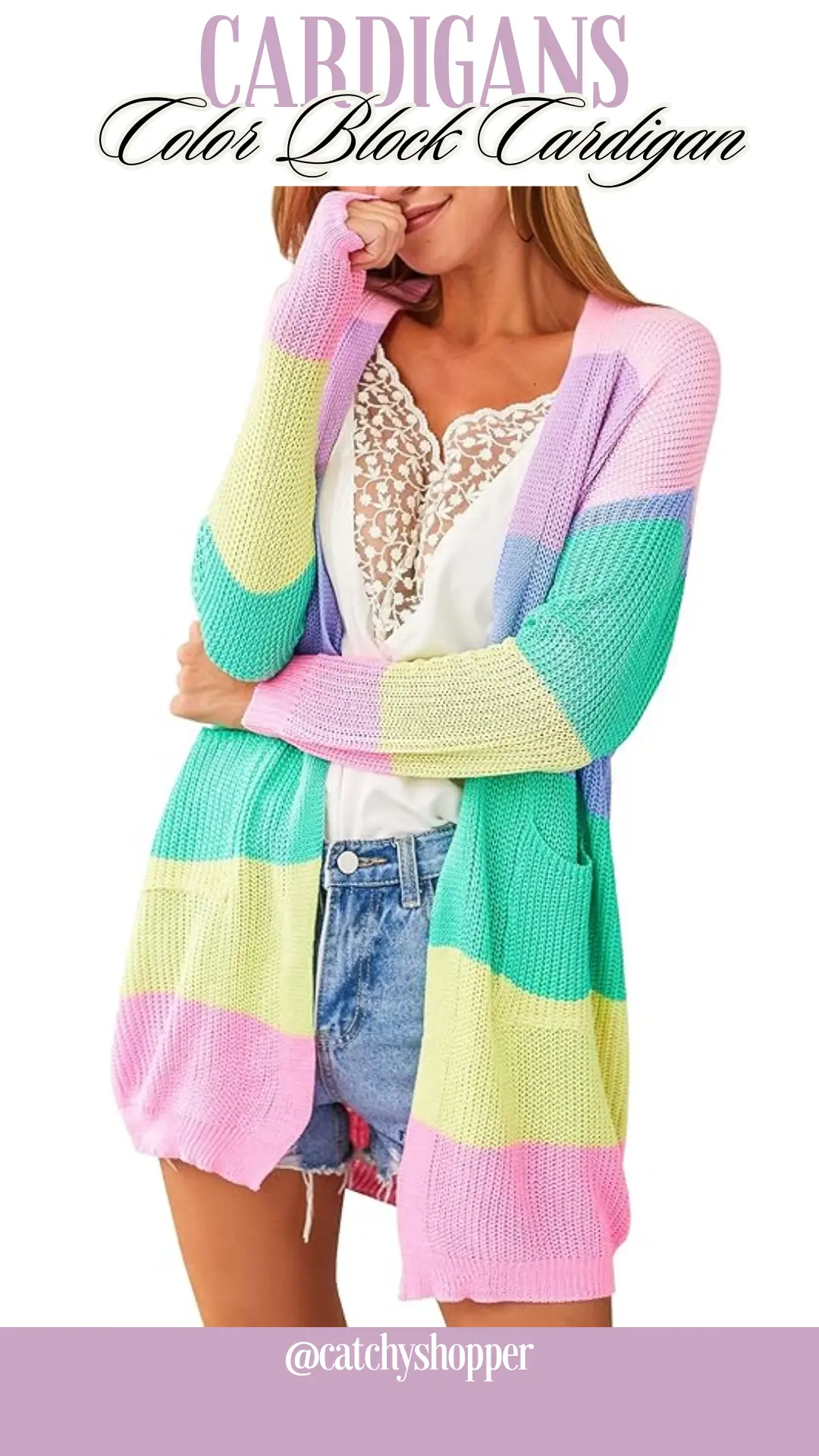 Color Block Cardigan