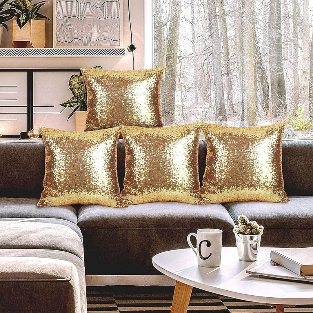 2PCS Gold Pillows   