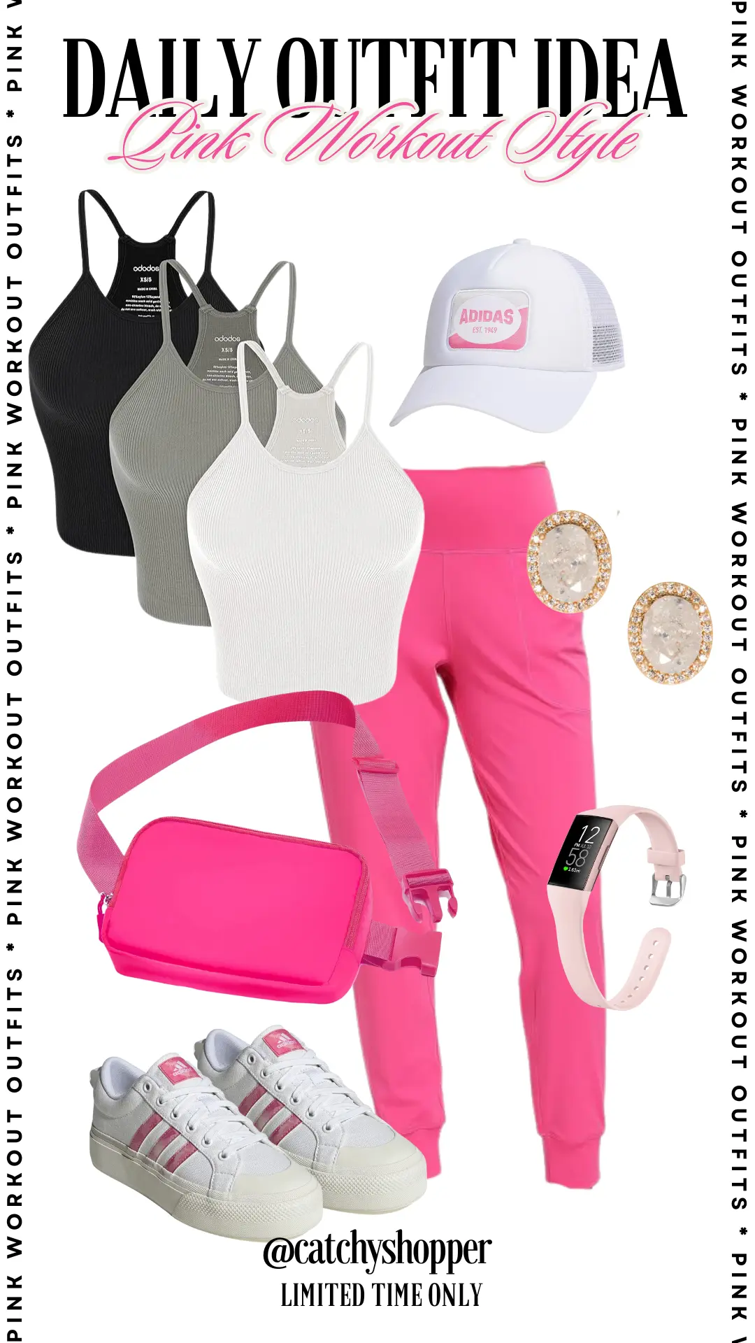 pink workout outfit 
