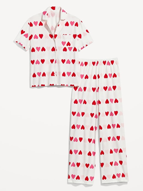 Matching Valentine Print Pajamas for Women