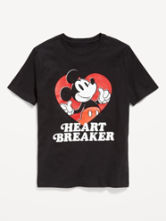 Gender-Neutral Disney© Valentine's Mickey Mouse Graphic T-Shirt for Kids